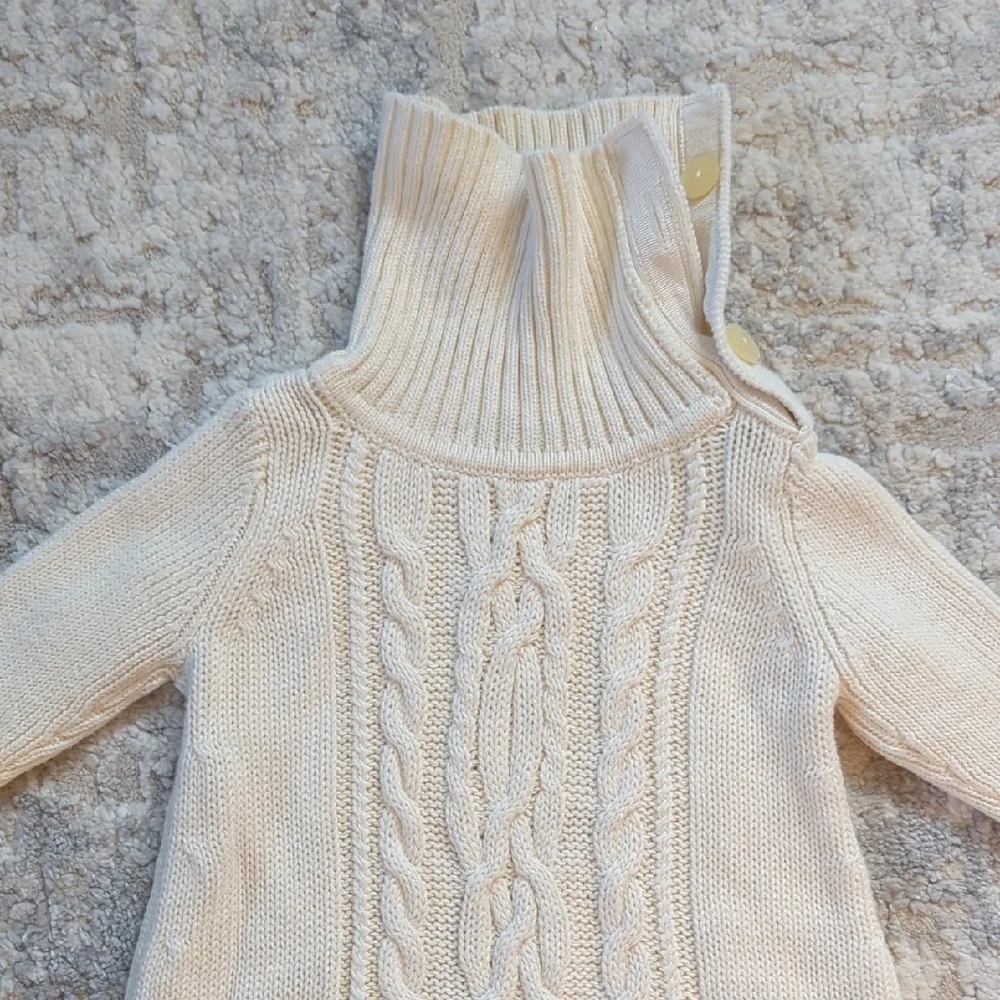 GAP Cream and Pink Knit Sweater Dress Size 3-6 Months